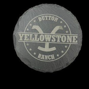Yellowstone Ranch - Round Slate Coaster